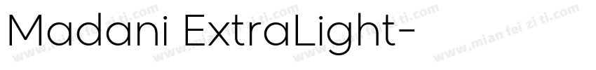Madani ExtraLight字体转换